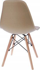 Dekorstudio Dizajnová jedálenská stolička v škandinávskom štýle - béžová