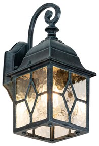 Romantická vonkajšia nástenná lampa tmavozelená - London