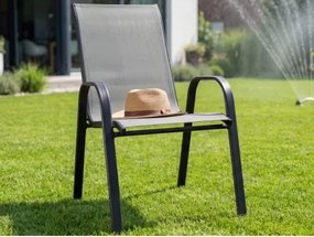 Záhradná stolička Nadja, šedá%