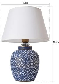 Stolná lampa 1xE27/40W/230V modrá