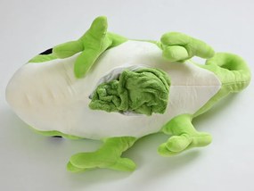 Plyšový CHAMELEON s detskou dekou vo vnútri, zelený