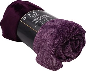 Home Elements Mikroflanelová deka, sýto ružová s textúrou