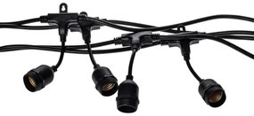 Vonkajší dekoračná reťaz GIRLANDA 10xE27/15W/230V 10m IP44