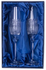 Onte Crystal Bohemia Crystal brúsené poháre na šampanské 500pk 200 ml 2KS