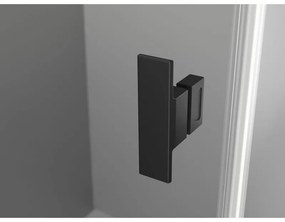 Mexen, Mexen Mist L Duo výklopný sprchový kút 90 x 90 cm, čierna mriežka - 8A4L-090L-090P-70-77