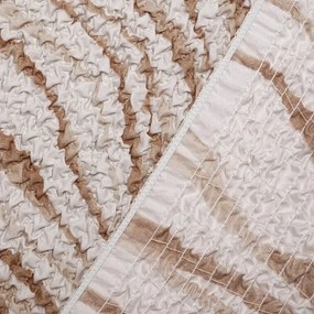 Bielastické poťahy UNIVERSO NOVÉ žíhané béžové relaxačné kreslo (š. 70 - 90 cm)