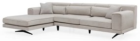 Svetlobéžová rohová pohovka Artie Jivago, ľavý roh