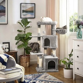 Mačací strom, škrabadlo, výška 120 cm, svetlošedý