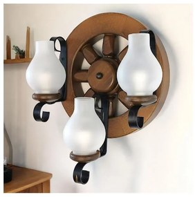 Brilagi - Nástenné svietidlo ROATA APLICA 3xE14/40W/230V buk/orech