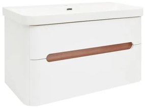 Kúpeľňová skrinka s umývadlom SAT Fusion 97,5x53x45 cm biela matná SATFUSION2100WMW, 1 ks