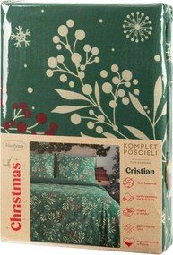 VIANOČNÉ RENFORCÉ OBLIEČKY CRISTIAN 160X200 CM, 2 KS 70X80 CM VZOROVANÉ