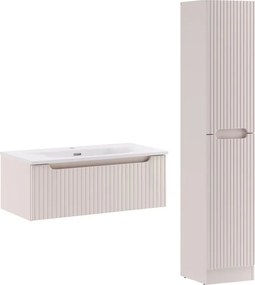 Kúpeľňová zostava Nova Cashmere I so zápustným umývadlom a skrinkami 80 cm kašmírová