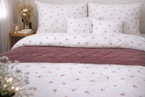 Letné mušelínové obliečky Summer 140x200 – marhuľový motív, jemné, priedušné, 100 % bavlna, na zips