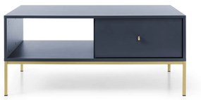 Konferenční stolek Mono II 104 cm modrý/zlatý