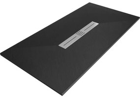 Mexen Toro, SMC obdĺžniková sprchová vanička 200 x 70 cm, čierna matná, 43707020