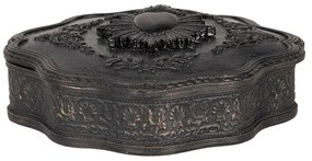 Čierna antik šperkovnica s dekorom najsvätejšie srdce Ježišovo - 12*11*4 cm