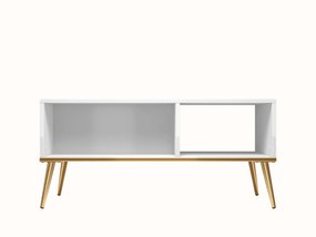 KONFERENČNÝ STOLÍK BELLINI BIELY VYSOKÝ LESK 90 cm