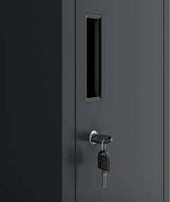 Šatníková skriňa pre zamestnancov antracitová BARTEK 1 Plus 292 x 1720 x 450 mm