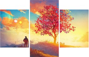 Obraz stromu na kopci (90x60 cm)