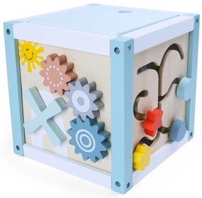 Vzdelávací drevený triedič kociek + bloky ECOTOYS