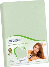 Bellatex Jersey prestieradlo Kamilka šalviová, 120 x 200 cm, 120 x 200 cm