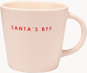 Ručne fúkaný hrnček Santa's BFF