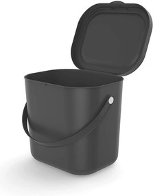 Malý odpadkový kôš na bioodpad, 6 l ALBULA, antracit