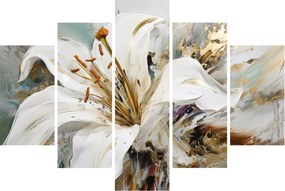 Obraz - Abstrakcia s ľaliou (150x105 cm)