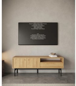 TV skrinka/stolík Oscar O4  (prírodný hikor + čierna). Vlastná spoľahlivá doprava až k Vám domov. 1100512