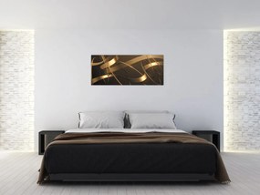 Obraz - Bronzové stuhy (120x50 cm)