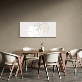 Obraz - Line art monstera N⁰2 (120x50 cm)