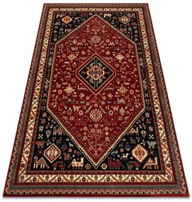 Koberec KASHQAI 4364 301 orientálny / rám, bordový / čierny