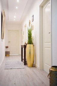 Kvetináč MAGNUM, sklolaminát, výška 80 cm, zlatý lesk