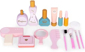 Veľký drevený detský toaletný stolík so zrkadlom pre dievčatá