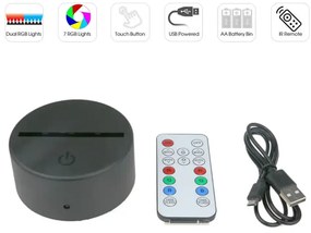 3Dmix 3DL-DRGB085 – 3D LED nočná lampa - Smetiarske auto (Dual RGB)