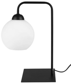 Stolná lampa Eliza, 1x biele sklenené tienidlo