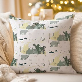 Biante Zamatová obliečka na vankúš Tamara TMR-031 Medvede v horách 30 x 50 cm