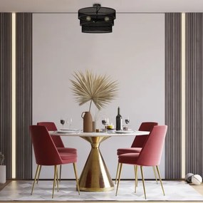 Prisadený luster GLUM 3xE27/60W/230V čierna