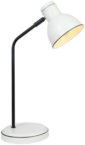 CLX Moderná stolová lampa ZANOBI, 1xE14, 40W, čierna a biela
