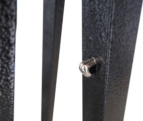 Rýchlorozkladací nožnicový stan 3x6m – oceľový, Čierna, 1 bočná plachta