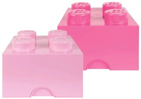 Lego Úložný box, stohovateľný, 2 x 4 gombíky (light purple/bright purple) (100349674)