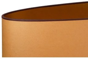 Duolla - Stolná lampa OVAL VEGAN 1xE27/15W/230V pr. 30 cm hnedá