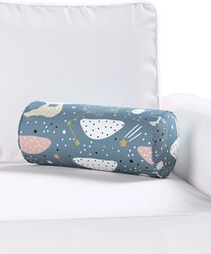 Jednoduchý valcový vankúš farba produktu modrá látka vzorované