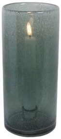 Zelený sklenený svietnik na úzku sviečku Elvira green - Ø 10*22 cm