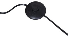 Moderná oblúková lampa čierna s bielou nastaviteľnou bez tienidla - XXL