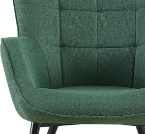Kreslo Hannah, zelená tkanina