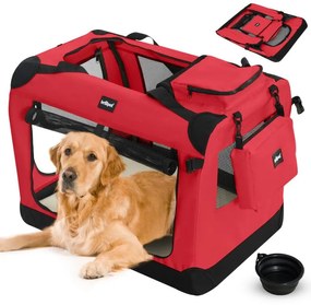 Leopet Prepravný box pre psov XXXL,102 x 69 x 69 cm, červený
