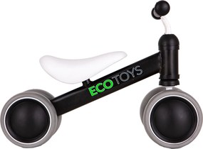 ECOTOYS mini odrážadlo pre deti 18–36 mesiacov, bežecké, čierne, ľahké 2,2 kg