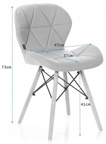 SUPPLIES LAGO Jedálenská velúrová stolička - tyrkýsová farba