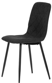 BONTEC Jedálenská stolička, čierna, látka, CT-283 BK2 Farba: Šedá
